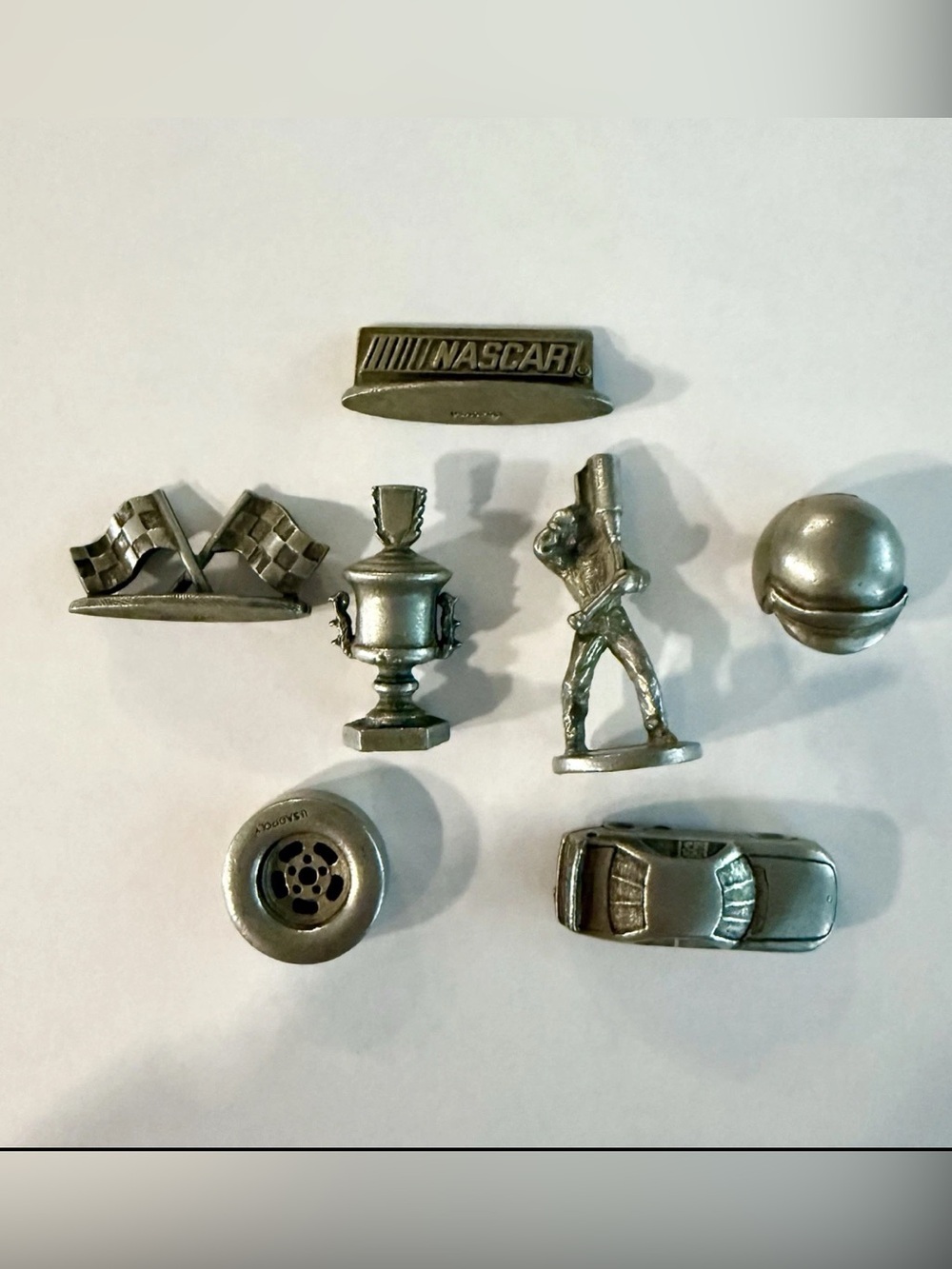 NASCAR Monopoly Metal Tokens Pieces 1997 Game Replacement Parts